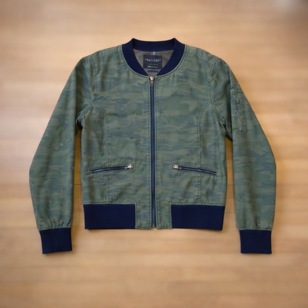 Sanctuary {from Anthropologie} Cotton Camo Bomber Jacket — Size Medium - Picture 4 of 7